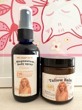 No Crap In It Coconut Tallow Balm and Magnesium Spray